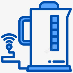 智能电水壶电水壶智能生活3蓝色图标高清图片