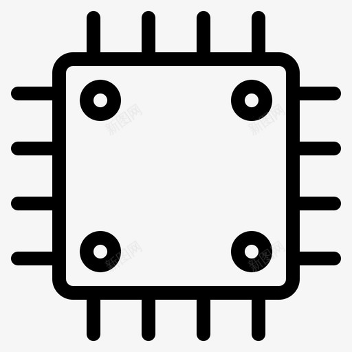 芯片组计算机设备图标svg_新图网 https://ixintu.com 小工 工具 硬件 芯片组 计算机 设备