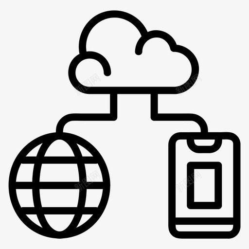 数据共享云管理图标svg_新图网 https://ixintu.com 共享 手机 数据 智能 服务 服务器 管理 采购
