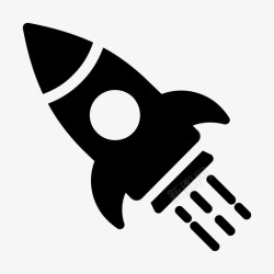 加速线启动推进火箭图标高清图片