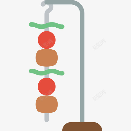 烤肉串烤肉3扁平图标svg_新图网 https://ixintu.com 扁平 烤肉3 烤肉串