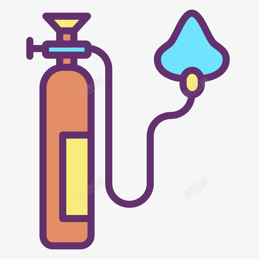 氧气保健13线性颜色图标svg_新图网 https://ixintu.com 保健 氧气 线性 颜色