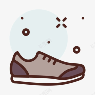 跑鞋衣服132线性颜色图标图标