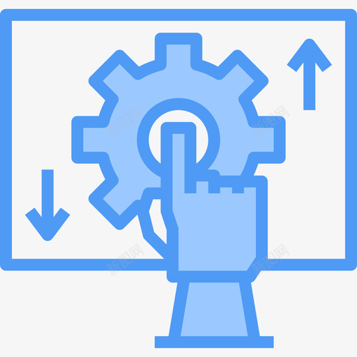 齿轮研究想法2蓝色图标svg_新图网 https://ixintu.com 想法 研究 蓝色 齿轮