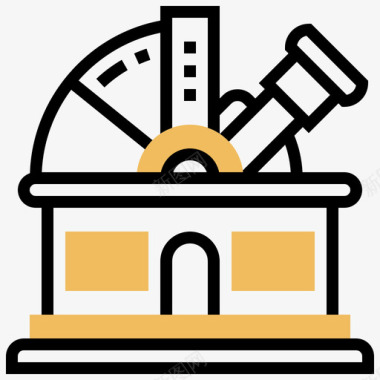 天文台宇航2号黄影图标图标