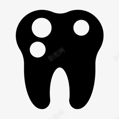 损坏牙齿医疗口腔图标图标