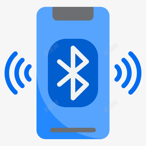 蓝牙智能手机29扁平图标svg_新图网 https://ixintu.com 扁平 手机 智能 蓝牙