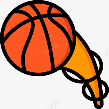 篮球爱好10线条颜色图标图标