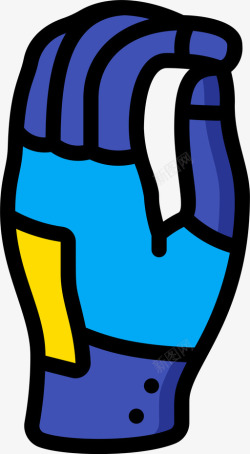 贝克尔贝克尔手假肢2线性颜色图标高清图片