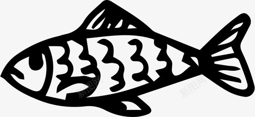 鱼涂鸦吃图标图标