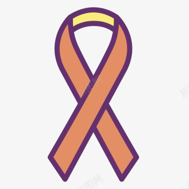 癌症丝带医疗保健13线性颜色图标图标