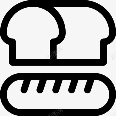 面包76号餐厅直系图标图标