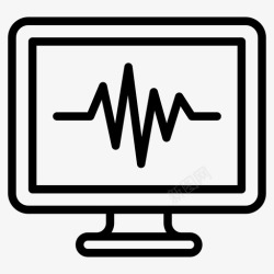 心电向量心率图心电图心脏护理图标高清图片
