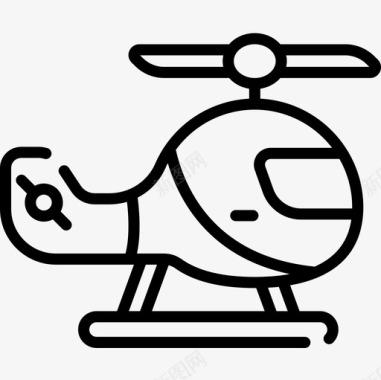 直升机新闻32直线图标图标