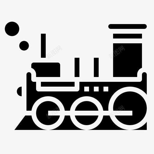 蒸汽机车汽车运输图标svg_新图网 https://ixintu.com 汽车 蒸汽机车 车辆 运输 运输字形