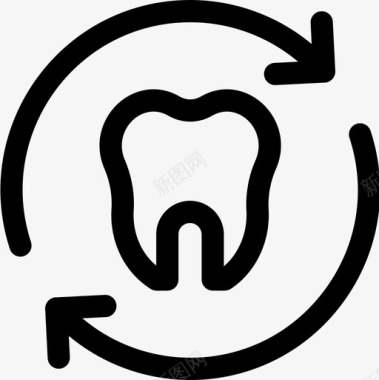 重建牙医45线性图标图标