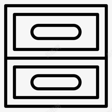 档案文件柜抽屉图标图标