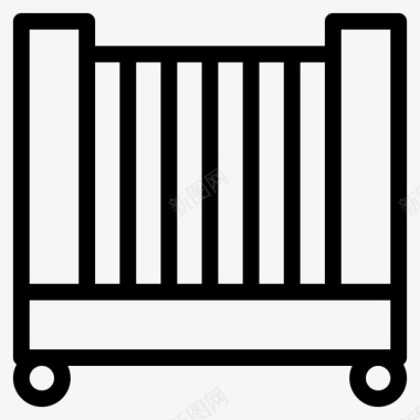 床儿童床婴儿床图标图标