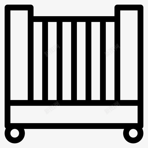 床儿童床婴儿床图标svg_新图网 https://ixintu.com 儿童床 内部 婴儿床 床