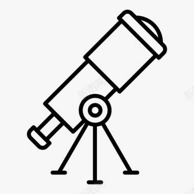 望远镜天文学透镜图标图标