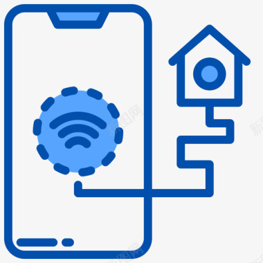 Wifi智能生活3蓝色图标图标