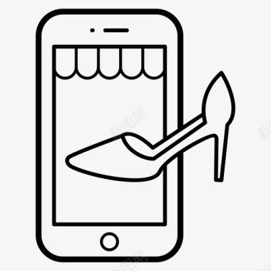 鞋店应用程序移动应用程序图标图标