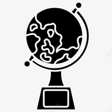 世界奖杯水晶地球图标图标