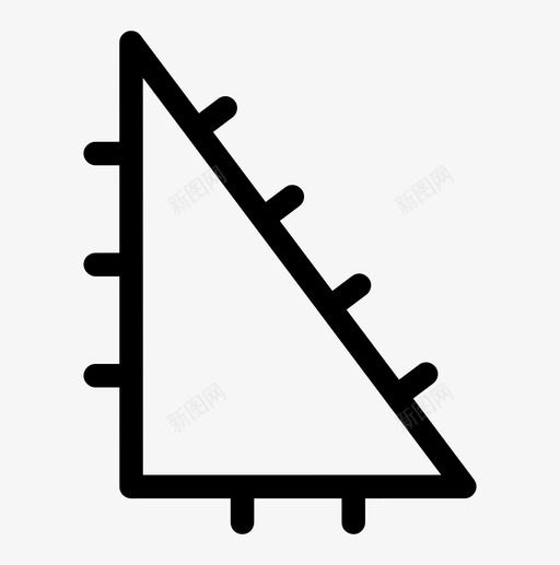 直角三角形几何直角图标svg_新图网 https://ixintu.com 几何 四五 形状 直角 直角三角形