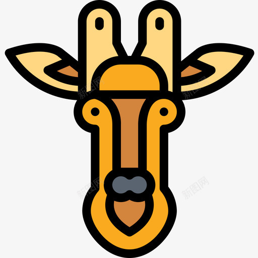 长颈鹿safari12线性颜色图标svg_新图网 https://ixintu.com safari 线性 长颈鹿 颜色