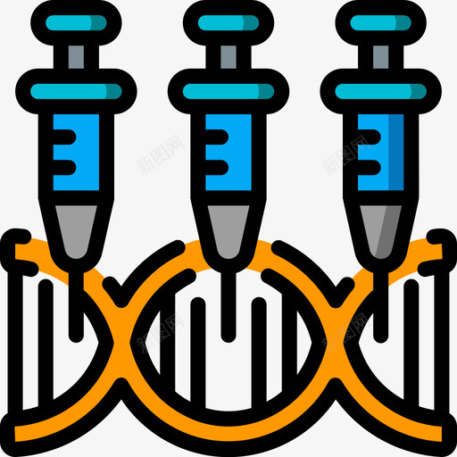 Dna遗传学和生物工程5线性颜色图标svg_新图网 https://ixintu.com Dna 生物工程 线性 遗传学 颜色