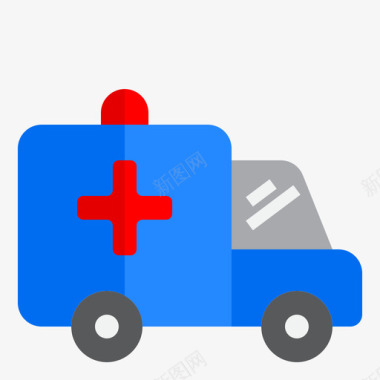 救护车医疗178公寓图标图标