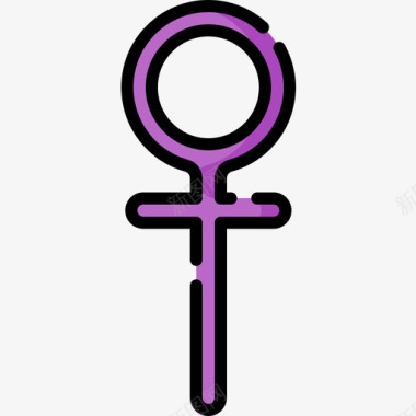 女性象征女性主义11线性色彩图标图标