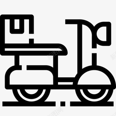 送货自行车运输图标图标