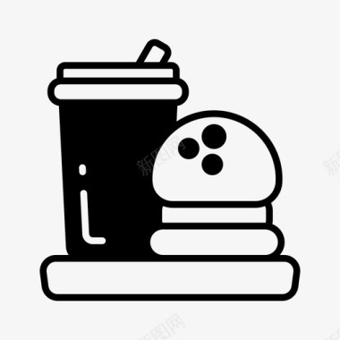 快餐汉堡饮料图标图标