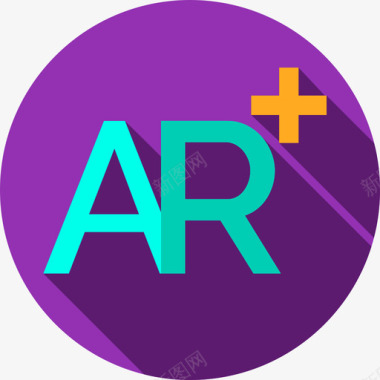 Ar虚拟现实43平面图标图标