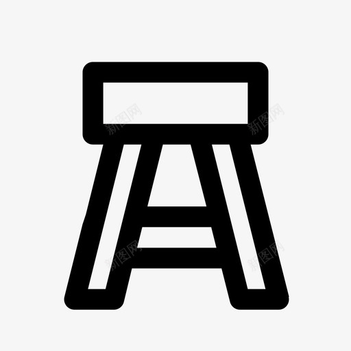 椅子家居室内图标svg_新图网 https://ixintu.com 厨房 客房 室内 家居 椅子 现代 系列