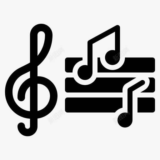 音乐教育音符图标svg_新图网 https://ixintu.com 学校 学校铭文 学生 教育 音乐 音符