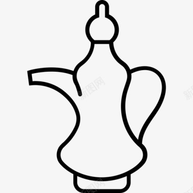 壶阿拉伯陶器图标图标