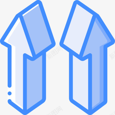 排序3d箭头2蓝色图标图标