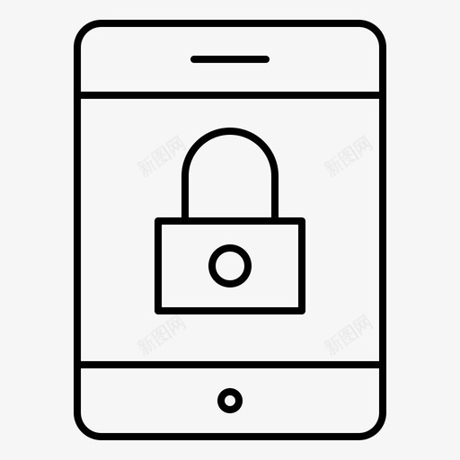 加密锁移动图标svg_新图网 https://ixintu.com 加密 移动 计算机 设备