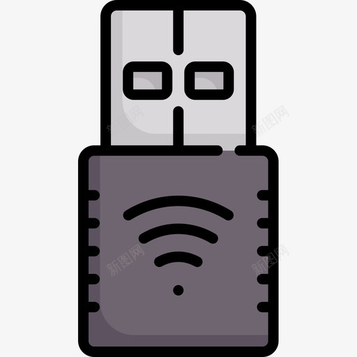 Wifi互联网技术18线性彩色图标svg_新图网 https://ixintu.com Wifi 互联网 彩色 技术 线性