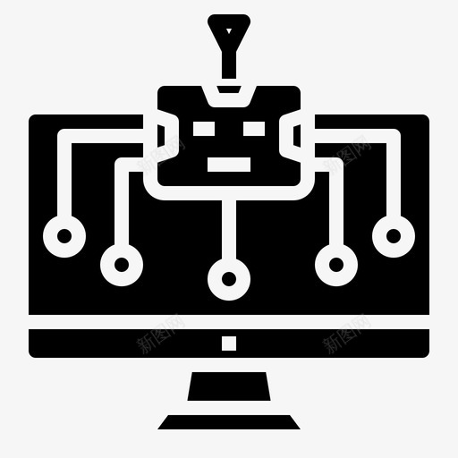 制造业计算机技术图标svg_新图网 https://ixintu.com 人工智能 制造业 技术 智能 机器人 计算机