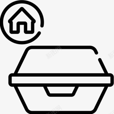 食品配送箱43直线式图标图标