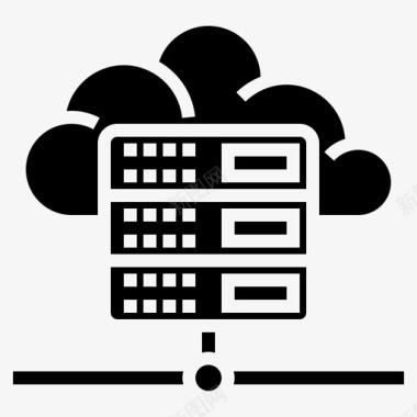 云服务器计算机和网络5填充图标图标