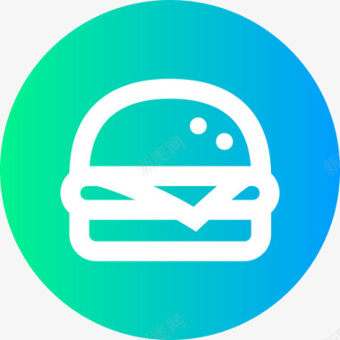 汉堡食品配送32圆形图标图标
