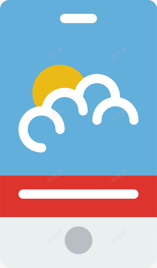天气应用程序uimobile3扁平图标svg_新图网 https://ixintu.com mobile ui 天气 应用程序 扁平