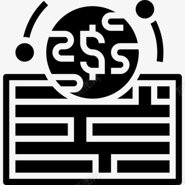 在线服务财务战略11字形图标图标