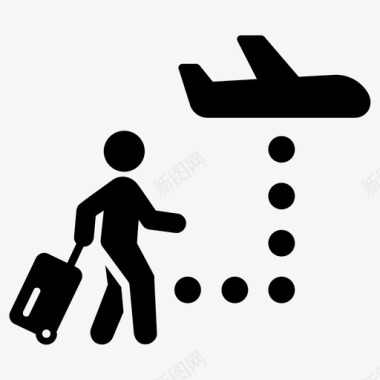航班假期行李图标图标
