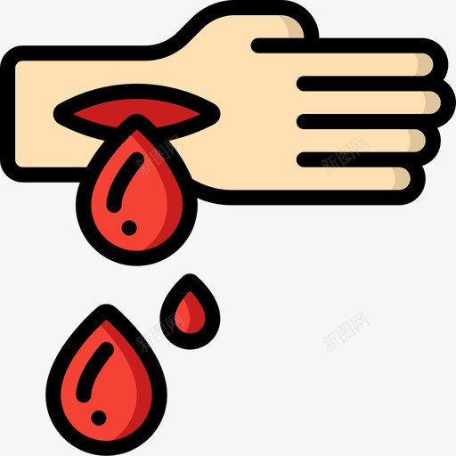 伤口献血44线颜色图标svg_新图网 https://ixintu.com 伤口 献血 颜色