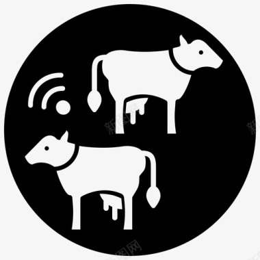动物农场奶牛家畜图标图标